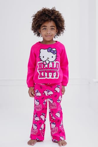 Image of Hello Kitty Girls' Fleece Sweatshirt and Pants Set Toddler to Big Kid
