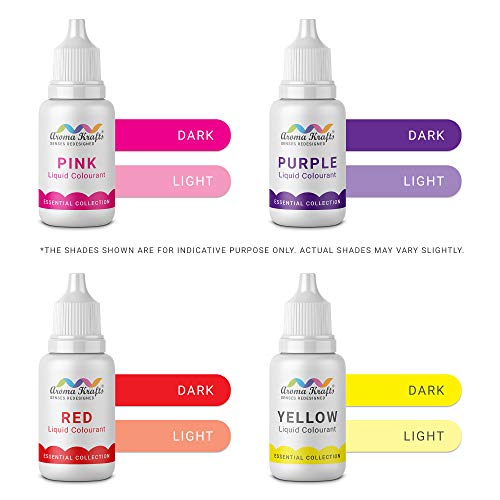 Image of Liquid Colours (Signature Collection + Essential Collection) for Bath Bomb & Melt & Pour Soap Making - Set of 16 (15 ml Each)
