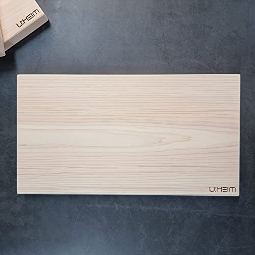 Uheim Premium One-Piece Cypress Hinoki Solid Wood Cutting Board, Korean Cutting Board For Kitchen, Chef. Wooden Kitchen Double Chopping, Cutting, Serving Board. Large, Middle, Small 3 Size (Small) #TOP4