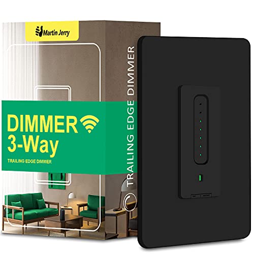 3 Way Smart Dimmer Switch by Martin Jerry | Black Touch Trailing Edge 4 Way Smart Dimmer Switch, SmartLife App, Compatible with Alexa as WiFi Light Switch Dimmer, Works with Google Home 3 Way Smart Dimmer Switch by Martin Jerry | Black Touch Trailing Edge 4 Way Smart Dimmer Switch, SmartLife App, Compatible with Alexa as WiFi Light Switch Dimmer, Works with Google Home