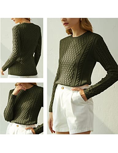 Image of v28 Women Crew Neck Knit Stretchable Elasticity Long Sleeve Sweater Jumper Pullover