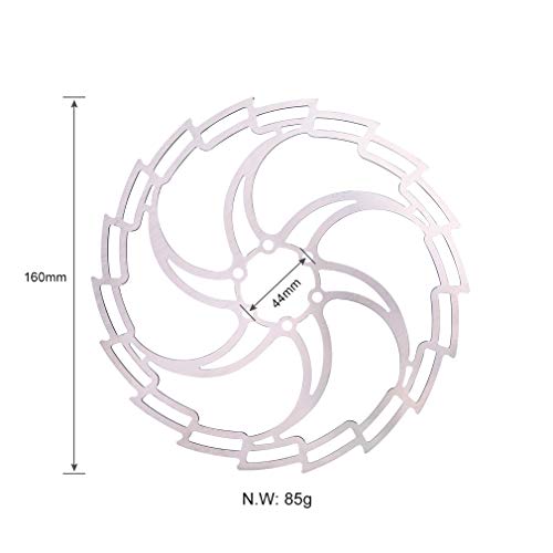 160Mm Disc Brake Rotor Liteone 160 Mm Mountain Bike Rotors 6 Bolts Bike Disk Brake Sets Adapter For Most Bicycle, Mtb, Mtn, Bmx (Stainless Steel, 1Pcs) #TOP1