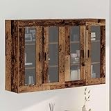 Étagères ajustables et visibilité: deux étagères internes réglables accueillent assiettes, bouteilles ou livres; les panneaux en verre protègent de la poussière tout en mettant en valeur la collection, transformant ce buffet en véritable vaisselier cuisine ou armoire de rangement salon