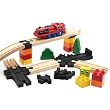 UNIVERSELL EINSETZBAR: passend für die meisten Holzeisenbahnsysteme z.B. Brio, Thomas, Eichhorn, Ikea Lillabo etc.
