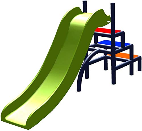 move and stic Toffi ou Urmel pour Enfants Enfants Mon Premier Mini Slide Mon Premier Mini Toboggan Jouet Babyrutsche Coulissant de Jardin Moveandstic - Gris Titane / Vert Pomme, S