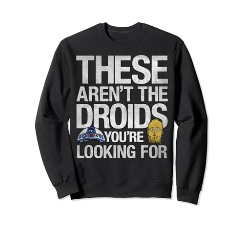 Sweatshirt Star Wars imprimé citations de droïdes pour look urbain