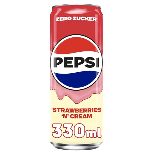 Pepsi Zero Zucker Strawberry 'n' Cream Geschmack in der Dose, Einweg (24 x 0,33l) 3