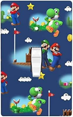 Game 1-Gang Toggle Cartoon Navy Blue Animal Wall Switch Plate Cover Retro Decorative Light Switch Cover Board Wallplates for Teens Boys Girls Kids Room Fun Novelty Gift Kitchen Accessories