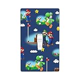Game 1-Gang Toggle Cartoon Navy Blue Animal Wall Switch Plate Cover Retro Decorative Light Switch Co