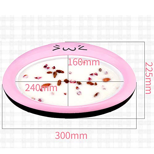Fikujap Roll-Eiscreme-Hersteller Runde Sofort Eismaschine mit 2 Spachteln Fried Eismaschine Tray Grad Mat EIS Zeit Pan… – Bild 5