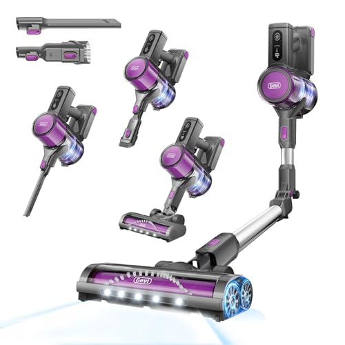 Gevi Cordless Carpet Vacuum Cleaner for Home, Ultra Long Battery Life Stick Vacuum with Bendable...
