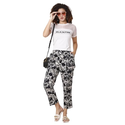 Image of Women's Straight Fit Regular Casual Pencil Cigarette Pants /Comfortable Trouser for All Season /Breathable and Soft Everyday Wear Pant