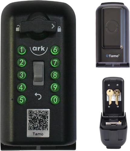 ark Tamo Maximum Security Outdoor Wall Mounted Key Safe Police Preferred Key Box with Illuminated Multi-Push Buttons 9.7m Code Combination Lock Box Ideal for Home, Airbnb and Commercial
