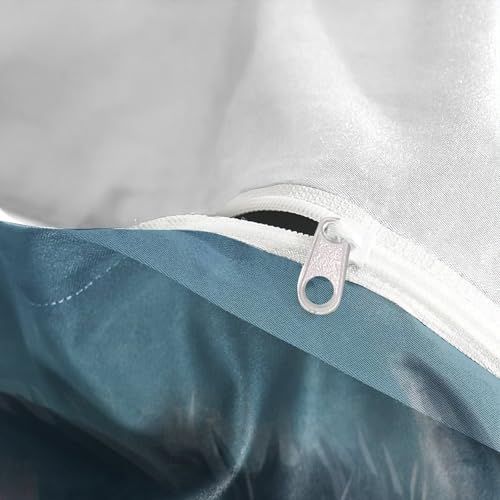 Parure de lit housse de couette avec fermeture éclair chat 3D - 8