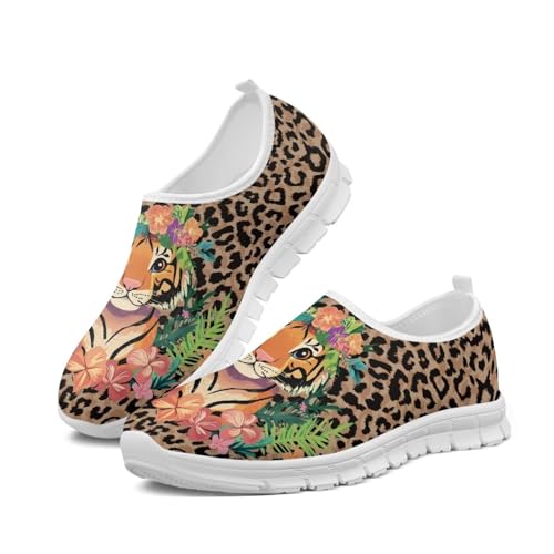 Women's Print Loafers Casual Low Top Barefoot Flats Shoes Low-Cut Casual Flats Lightweight and Breathable White Size 5.5-11.53