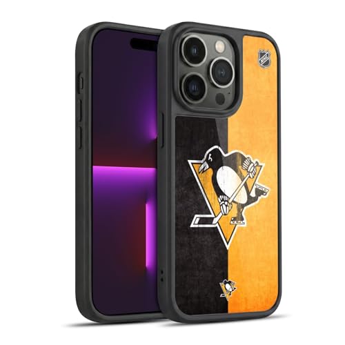 Coque NHL iPhone 14 Pro Penguins style détresse pour fan de hockey