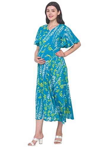 Image of AV2 Womens Viscose Maternity | Nursing |Feeding | Breast Feeding Dress with Zippers for Post Pregnancy