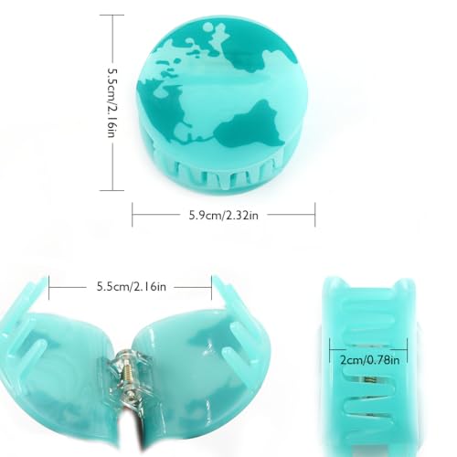 The Earth Hair Claw Clip Personalized Acetate Cute Girls Back to School Tellurion for Women Geography Teacher Gift 1 Pieces