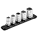 ARES 70238-3/8-Inch Drive 6-Inch Socket Organizer - Aluminum Rail Stores up to 5 Sockets and Keeps Your Tool Box Organized