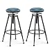 Asientos multifuncionales, Bar, Cafetería, Silla de restaurante, Taburete de bar vintage, Taburete alto de hierro, Silla de mostrador de restaurante de cocina, Rotación en espiral 20Cm Ajustable Aume