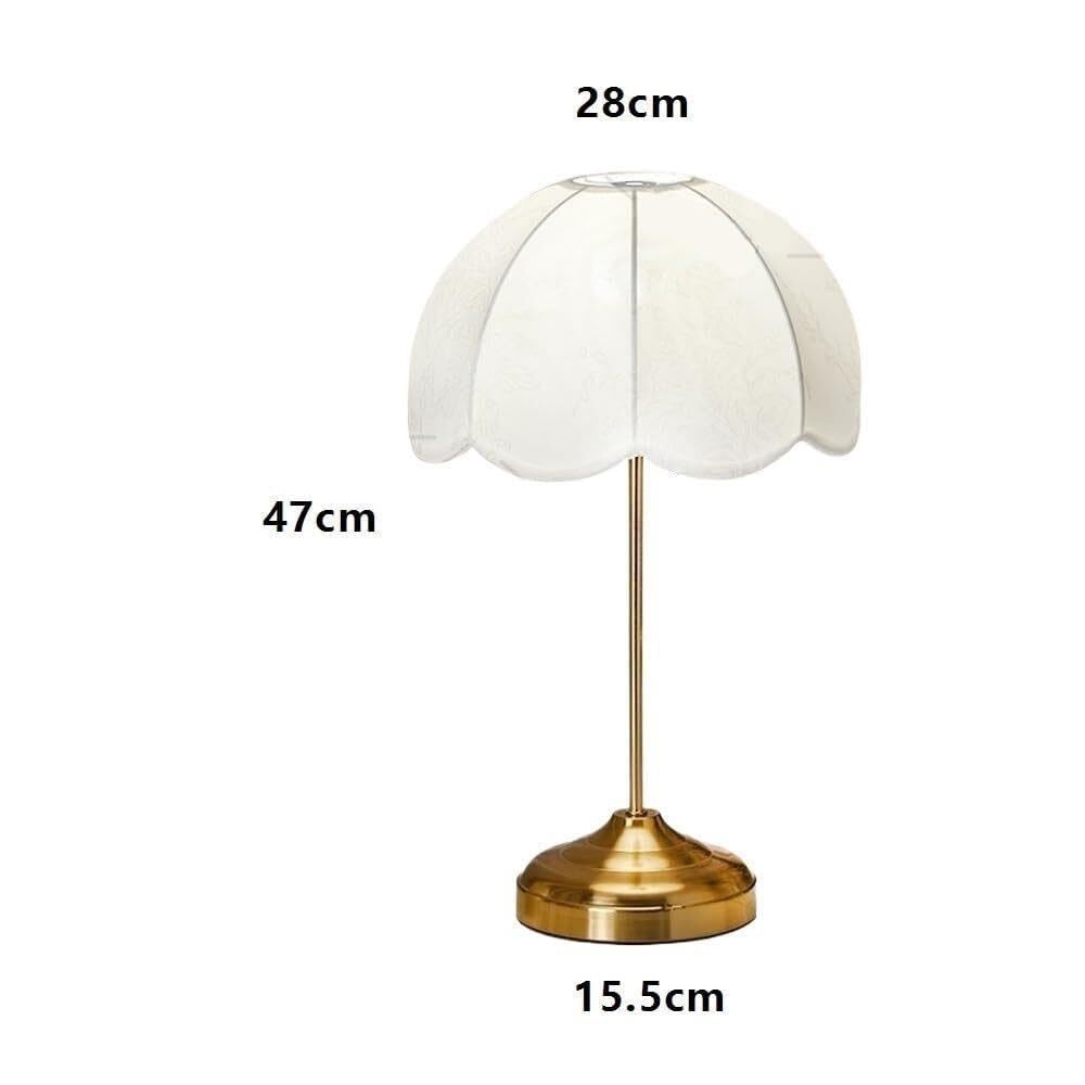 Lampada da comodino vintage ferro battuto, lampada tavolo paralume tessuto