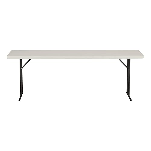 Miniatura 9 de Norwood Commercial Furniture - Mesa de entrenamiento plegable para interiorexterior de 8 pies, Mesa plegable y para eventos de plástico moldeado por