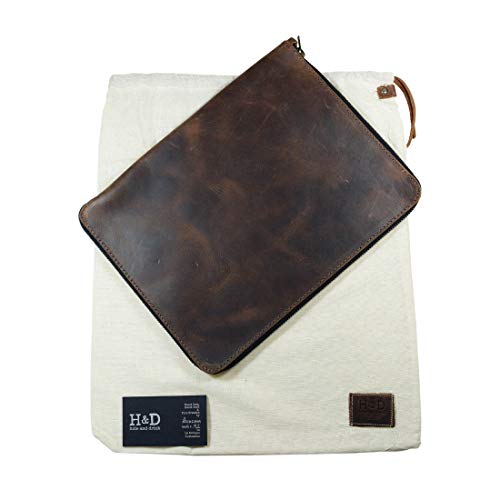 image for Hide & Drink, Rustic Durable Leather Zippered Journal Cover for Molesk