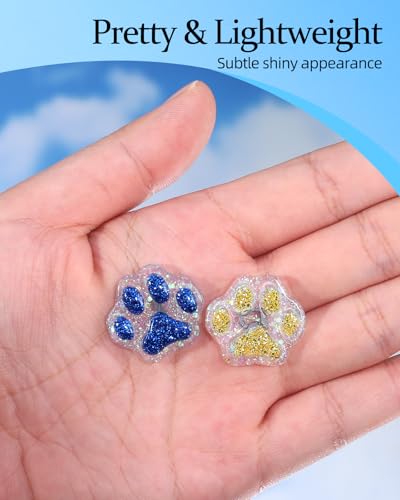 Image of Plifal Xray Markers with Lead Initials Paw - X-ray Markers Glitter Blue & Yellow Resin Radiology with Letter Include Reusable Adhesive Tape to Nurse Radiologist Badge Reel Buddy, Easy to Identify