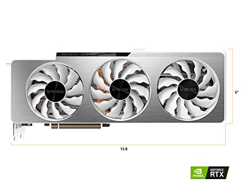 GeForce RTX 3090 Vision OC 24G Scheda Grafica, 3X Ventole WINDFORCE, 24GB 384-bit GDDR6X, GV-N3090VISION OC-24GD Scheda Video - Scheda video - Immagine 8