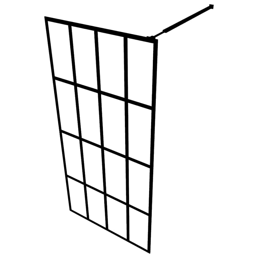 Mampara de ducha de cristal templado mate 118 x 190 cm 5 mm ESG, perfil de aluminio, perfil de aluminio ajustable, protección contra salpicaduras para baño y renovación, 4 piezas