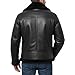 ADS Fashion Jackets Men's RAF B3 Aviator Sheepskin Leather Jacket with Fur Collar & Adjustable Waist Belt – Mens Bomber Jacket - Medium