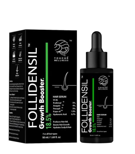 Image of Touche Wellness Follidensil Growth Booster Hair Serum 18.5% | 5% Redensyl, 5% Procapil, 4% Anagain & 1.5% Kopexil | Controls Hairfall, Increases Hair Growth & Hair Density | For Men & Women