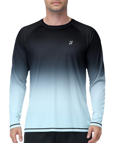 Roadbox Herren UV-Schutz Shirt UPF 50+ Rashguard T-Shirt Schnelltrocknend Leicht Langarmshirt für Surfen Angeln Wandern