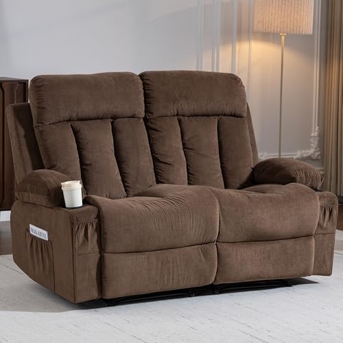 WiNVO 2-Seat Recliner Sofa with Cup Holders