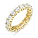GEMSME 18K Yellow Gold Filled Cubic Zirconia Eternity Band Ring for Women (7)