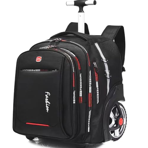 22 Inch Rolling Backpack with Wheels for Travel, 55 L Large Capacity Wheeled Backpacks, Roller Backpack with 15.6 Inch Laptop Waterproof Compartment