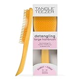 Tangle Teezer Große Ultimate Detangler Haarbürste für Lockiges Haar – Für 3C-4C Lockiges & Krauses Haar – Zweistufige Borsten Definieren Locken & Reduzieren Frizz – Gelb