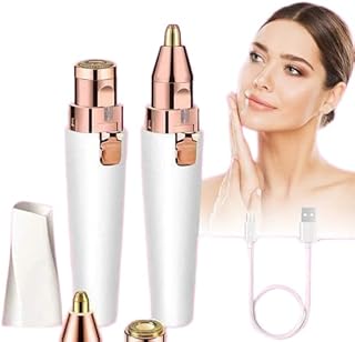 New Painless Lip Hair Removel 2 in 1 Hair Removing White Painless Eyebrow Trimmer and Facial Hair removel 2 in 1 jari Flawless and Epilator, Lips Hair Removel, Nose HairNIL-P208