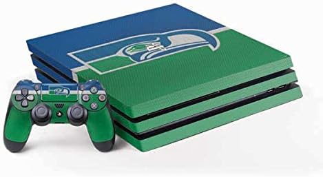 Skinit Decal Gaming Skin Compatible with PS4 Pro Console and Controller Bundle - Officially Licensed NFL Seattle Seahawks Vintage Design