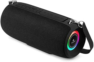 مكبر صوت محمول Q28 ستيريو سوبر باس ار جي بي 10 وات، 1800 ميلي أمبير في الساعة (3-8 ساعات)، ميكروفون اتصال مدمج، AUX-USB/TF/اف ام