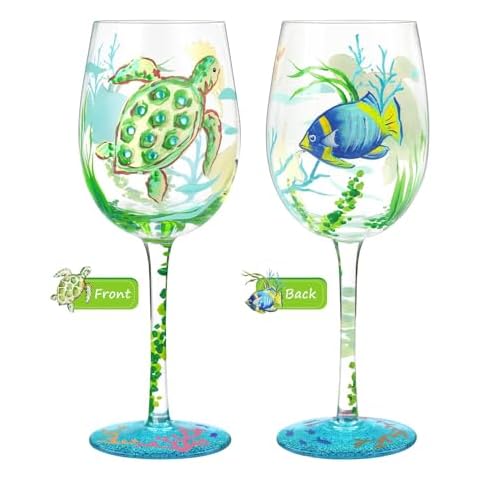 NymphFable Hand-Painted Wine Glass Cover