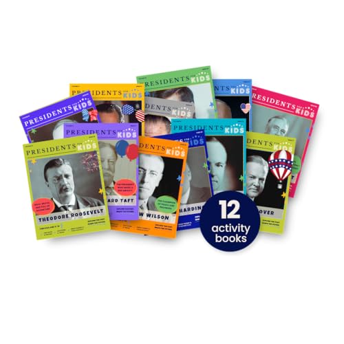 Presidents for Kids - Founding Fathers and Early Leaders | 12 Activity Book Set | Children's U.S. History Book Bundle with Fun Facts, Activities & Stories | Ages 5-10