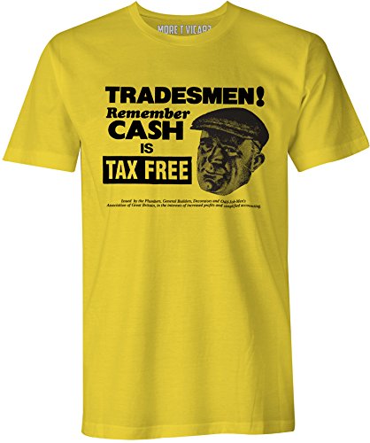T-shirt pour homme ouvriers jaune VIZ Magazine pour éviter les tenues ternes taille L