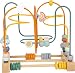 small foot Motorikschleife "Safari" aus Holz, Motorikspielzeug für Kinder, mit 3 Metallschleifen, ab 12 Monaten, 11956