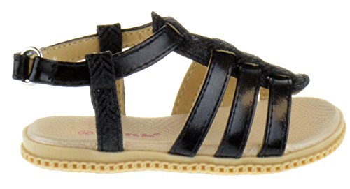 Link Holy 34Ka Toddler Braided Caged Gladiator Glitter Sandals2