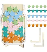 Krijues Reward Jar for Kids, Classroom Reward Jar with Wooden Base, Classroom Behavior Management...
