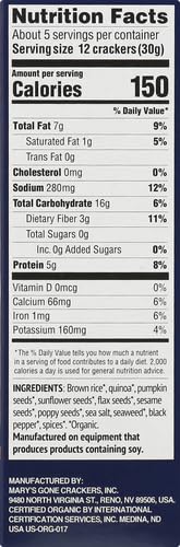 Image of Mary's Gone Crackers Super Seed Classic Crackers, 5.5 oz (Pack of 2)