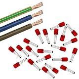 25 Stück Aderendhülsen mit isoliertem Kragen, 10 mm²