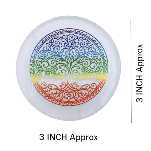 Plato de Carga de Cristal de Selenita de 7 Chakras miniatura 2