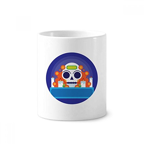 Mug squelette mexicain multicolore cadeau original céramique blanche 350 ml
